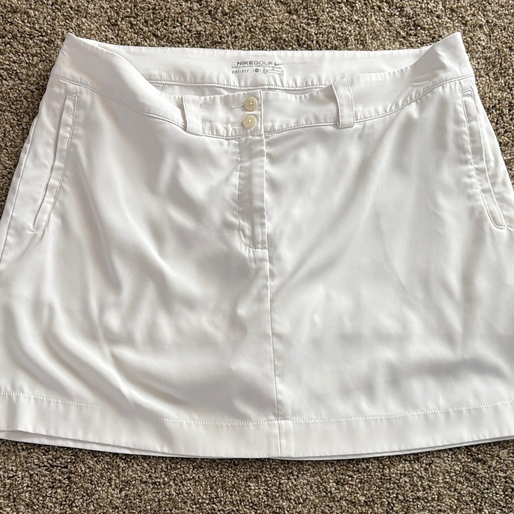 Nike White Dri-FIT Golf Skort